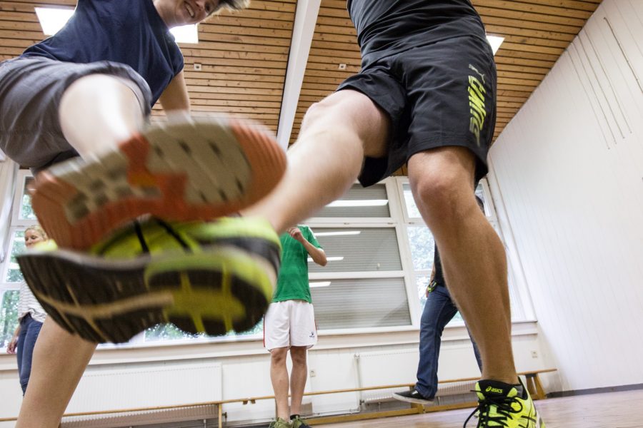 Training in der Turnhalle